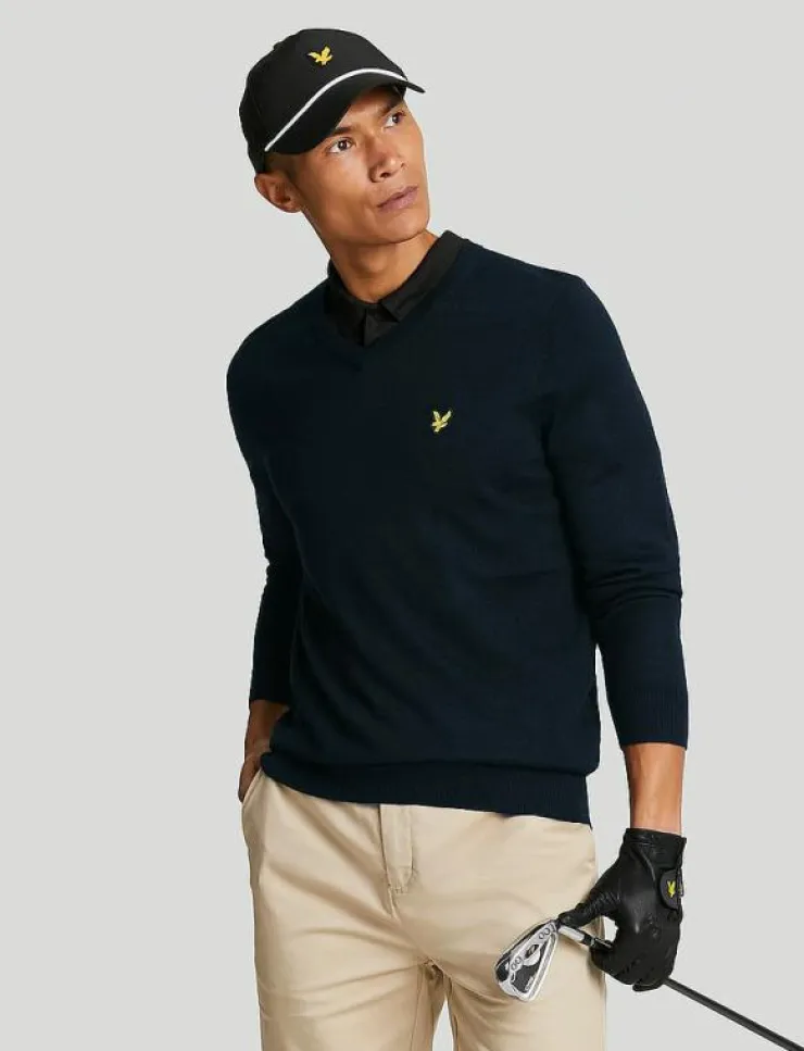 Lyle & Scott Sport Golf V Neck Pullover - Stickat| Sweatshirts