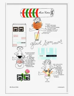 Olle Eksell Posters & Ramar|Ögon - 1956 - Happy Summer - Illustrationer