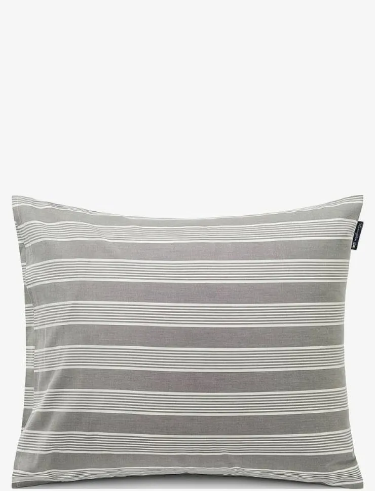 Lexington Home Gray/White Striped Lyocell/Cotton Pillowcase - Örngott| Sängtextilier