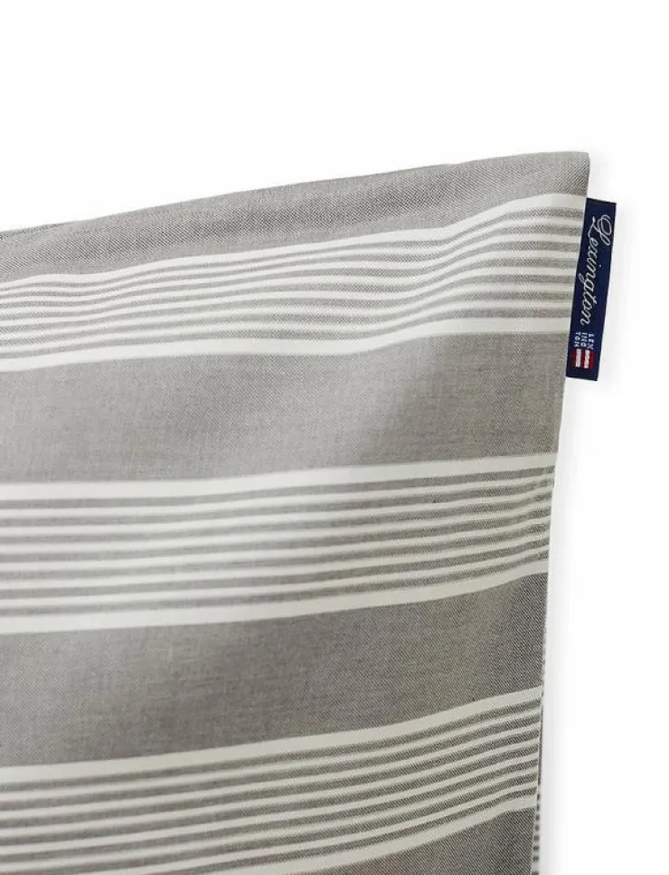 Lexington Home Gray/White Striped Lyocell/Cotton Pillowcase - Örngott| Sängtextilier
