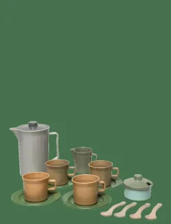 Dantoy GREEN BEAN COFFEE SET IN NET 17 PCS - Leksakskök & Tillbehör|Barn Leksakskök & Tillbehör