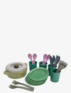 Dantoy GREEN BEAN DINNER SET IN NET 22 PCS - Tillbehör till leksakskök|Barn Leksakskök & Tillbehör
