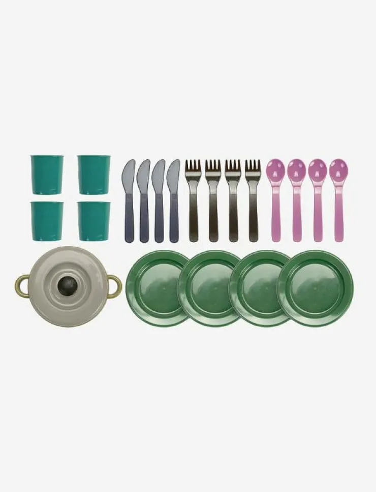 Dantoy GREEN BEAN DINNER SET IN NET 22 PCS - Tillbehör till leksakskök|Barn Leksakskök & Tillbehör
