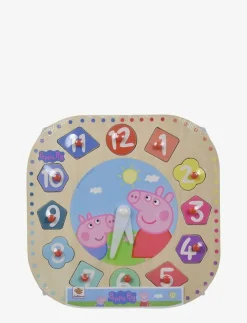 Simba Toys Greta Gris Pusselklocka i trä, FSC® - Knoppussel|Barn Pussel & Spel