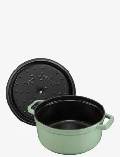 STAUB Gryta 24 cm, Gjutjärn, Salvia Grön - Stekpannor & Kokkärl| Stekpannor & Kokkärl