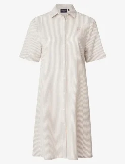 Kvinnor Lexington Home Pyjamas & Loungewear|Hailey Organic Cotton Seersucker Nightshirt - Nattlinnen