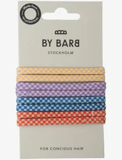 By Barb Hair ties squared pattern 8-pack, recycled material - Hårsnoddar|Barn Håraccessoarer