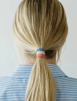 By Barb Hair ties squared pattern 8-pack, recycled material - Hårsnoddar|Barn Håraccessoarer
