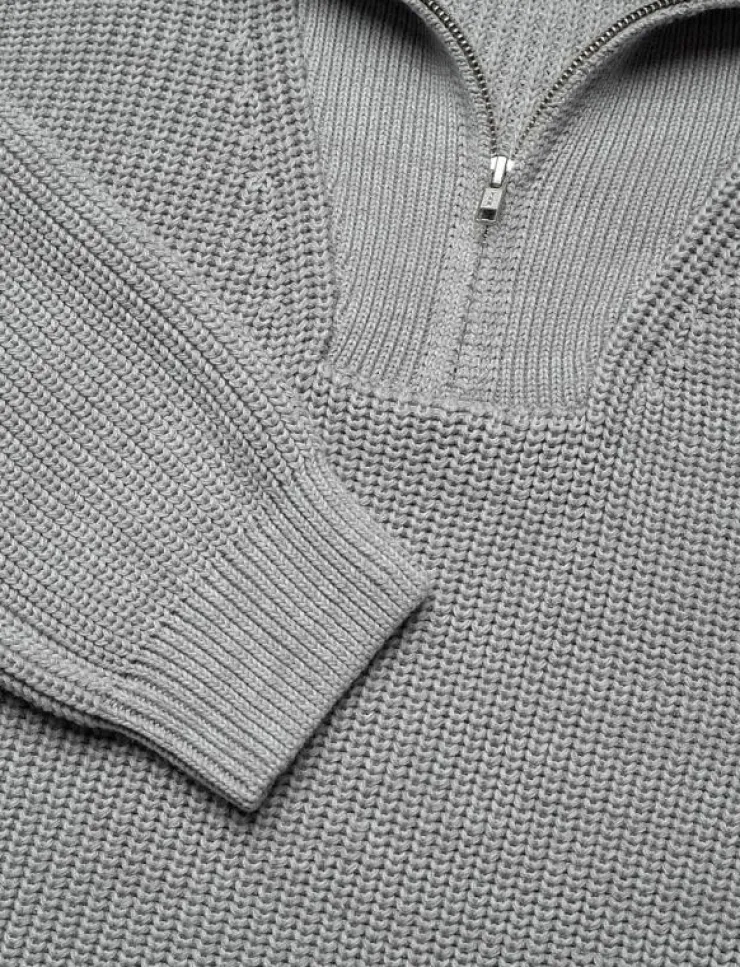 Kvinnor 7 DAYS Active Sweatshirts|Sweatshirts|Half Patent Knit - Stickat