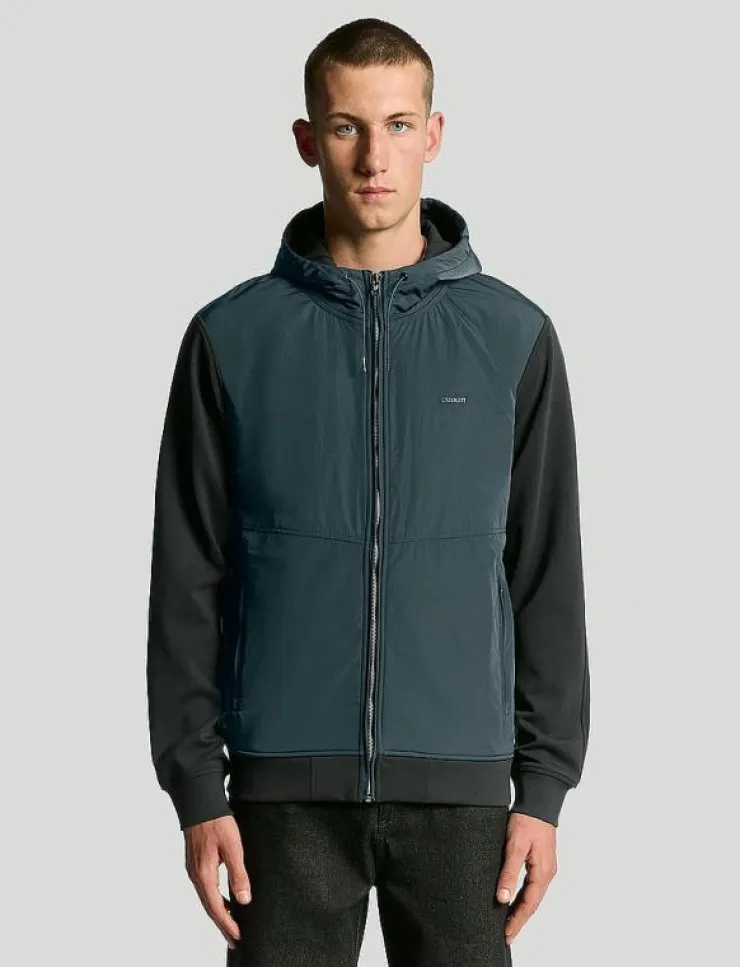 Lyle & Scott Half Raglan Hybrid Hoodie - Hoodies| Sweatshirts & Huvtröjor