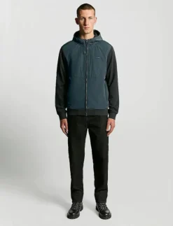 Lyle & Scott Half Raglan Hybrid Hoodie - Hoodies| Sweatshirts & Huvtröjor