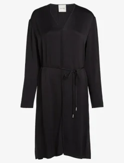 Calvin Klein HAMMERED SATIN V NECK DRESS - Korta klänningar|Kvinnor Klänningar