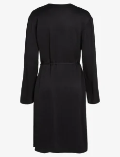 Calvin Klein HAMMERED SATIN V NECK DRESS - Korta klänningar|Kvinnor Klänningar