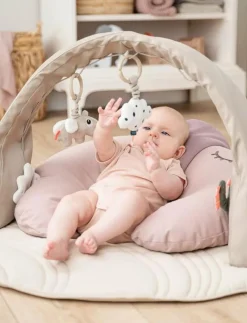Barn Done by Deer Babyleksaker|Babyleksaker|Hanging activity toy 2 pcs Happy clouds - Interaktiva leksaker