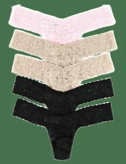 Kvinnor Hanky Panky Trosor|Multi Pack - Signature Lace Low Rise Thong - 5 Pack - String