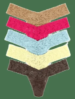 Kvinnor Hanky Panky Trosor|Multi Pack - Signature Lace Low Rise Thong - 5 Pack - String
