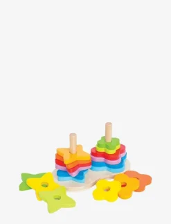 Barn Hape Babyleksaker|Babyleksaker|Double Rainbow Stacker - Stapelbara klossar