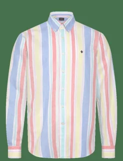 Morris Skjortor|Happy Linen Stripe Shirt-Classic Fit - Randiga skjortor