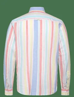 Morris Skjortor|Happy Linen Stripe Shirt-Classic Fit - Randiga skjortor