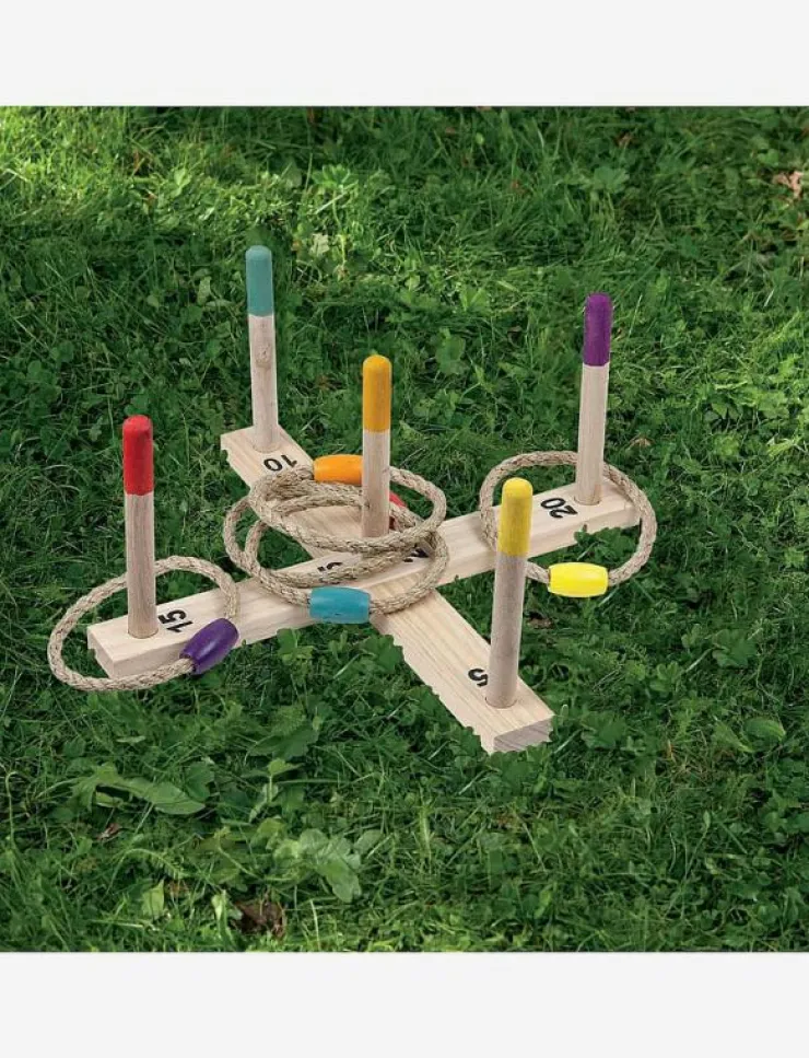 Happy Summer Ring Toss Game Wood - Utomhusspel & Sport|Barn Uteleksaker