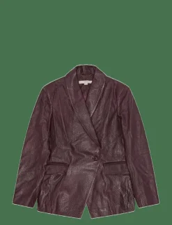 REMAIN Birger Christensen HEAVY LEATHER BLAZER - Skinnjackor|Kvinnor Kavajer