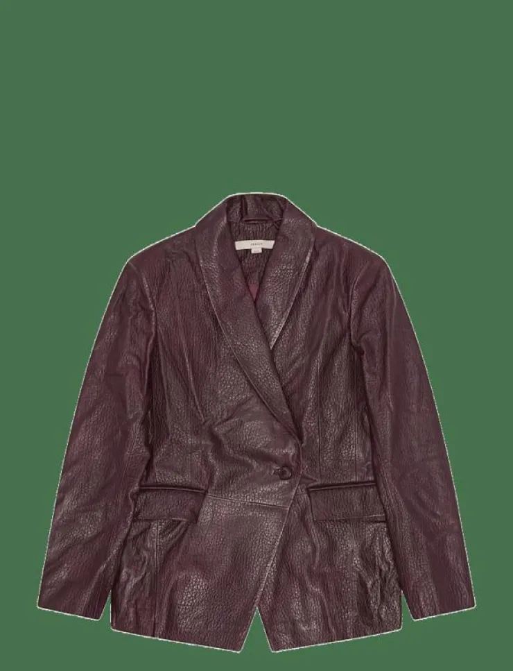 REMAIN Birger Christensen HEAVY LEATHER BLAZER - Skinnjackor|Kvinnor Kavajer
