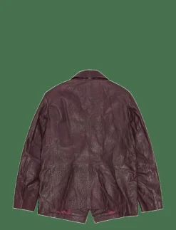 REMAIN Birger Christensen HEAVY LEATHER BLAZER - Skinnjackor|Kvinnor Kavajer