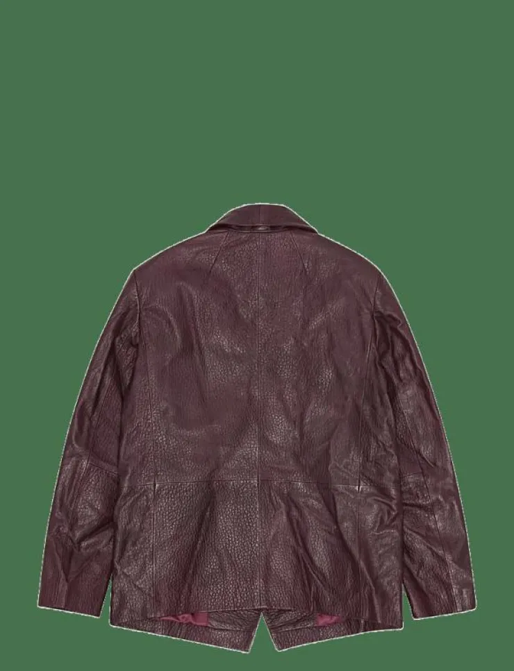 REMAIN Birger Christensen HEAVY LEATHER BLAZER - Skinnjackor|Kvinnor Kavajer