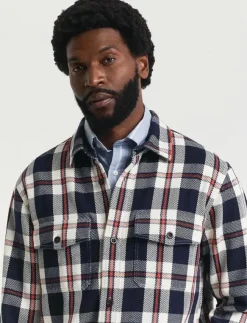 GANT Overshirts|HEAVY TWILL CHECK OVERSHIRT - Rutiga skjortor