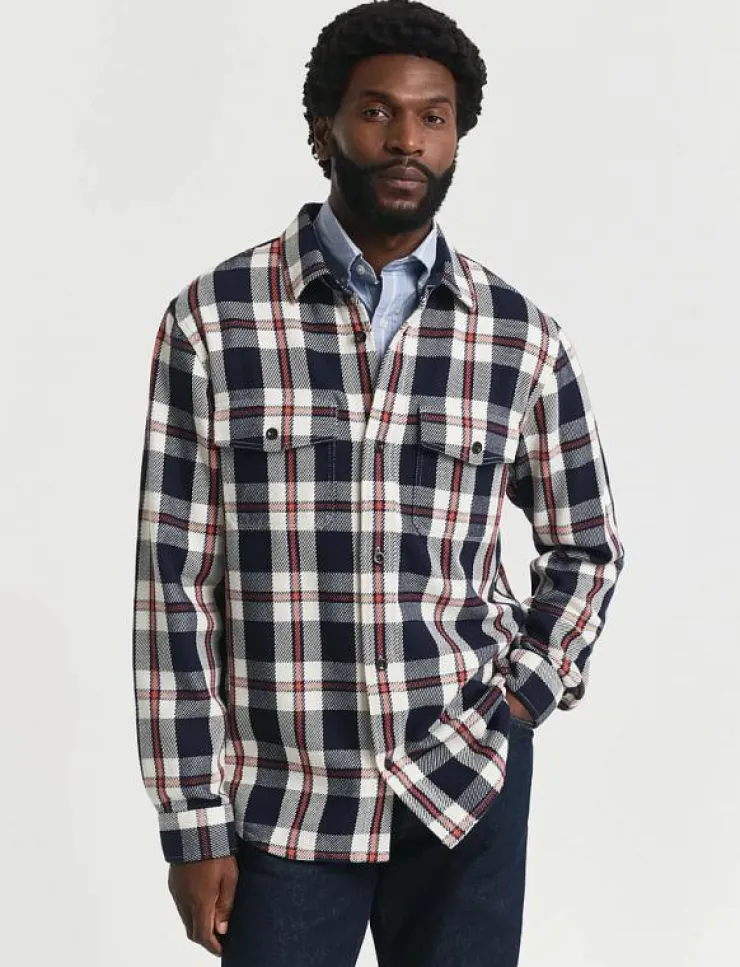 GANT Overshirts|HEAVY TWILL CHECK OVERSHIRT - Rutiga skjortor