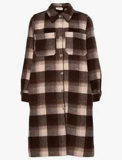 NORR Helia long check shirt - Overshirts|Kvinnor Overshirts