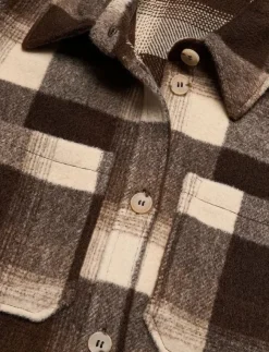 NORR Helia long check shirt - Overshirts|Kvinnor Overshirts