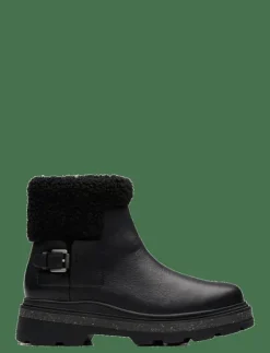 Kvinnor Clarks Varmfodrade Stövlar|HencroftMadiWP D - Platta ankelboots