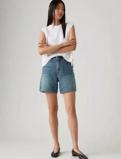 Kvinnor Levi's® Shorts|HIGH BAGGY SHORT STOP FLAXING - Jeansshorts