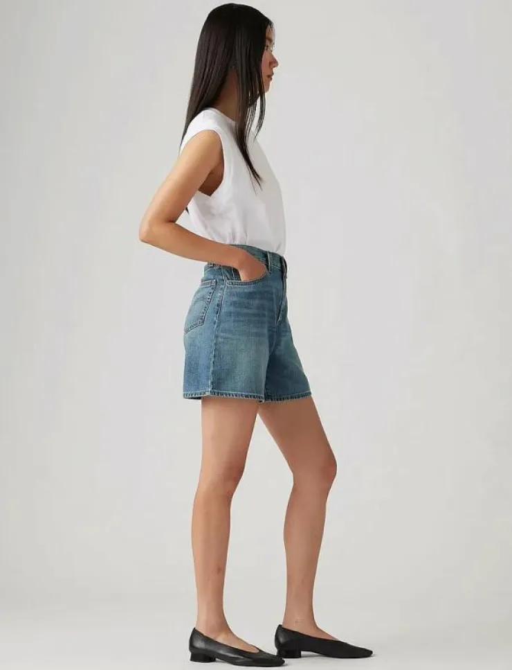 Kvinnor Levi's® Shorts|HIGH BAGGY SHORT STOP FLAXING - Jeansshorts