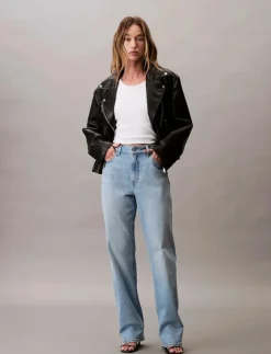 Kvinnor Calvin Klein Jeans Jeans|HIGH RISE STRAIGHT LT CAPE - Straight jeans