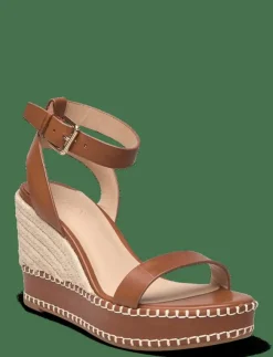 Kvinnor Lauren Ralph Lauren Espadrillos|Hilarie Burnished Leather Espadrille - Kilklackar