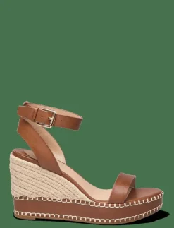 Kvinnor Lauren Ralph Lauren Espadrillos|Hilarie Burnished Leather Espadrille - Kilklackar