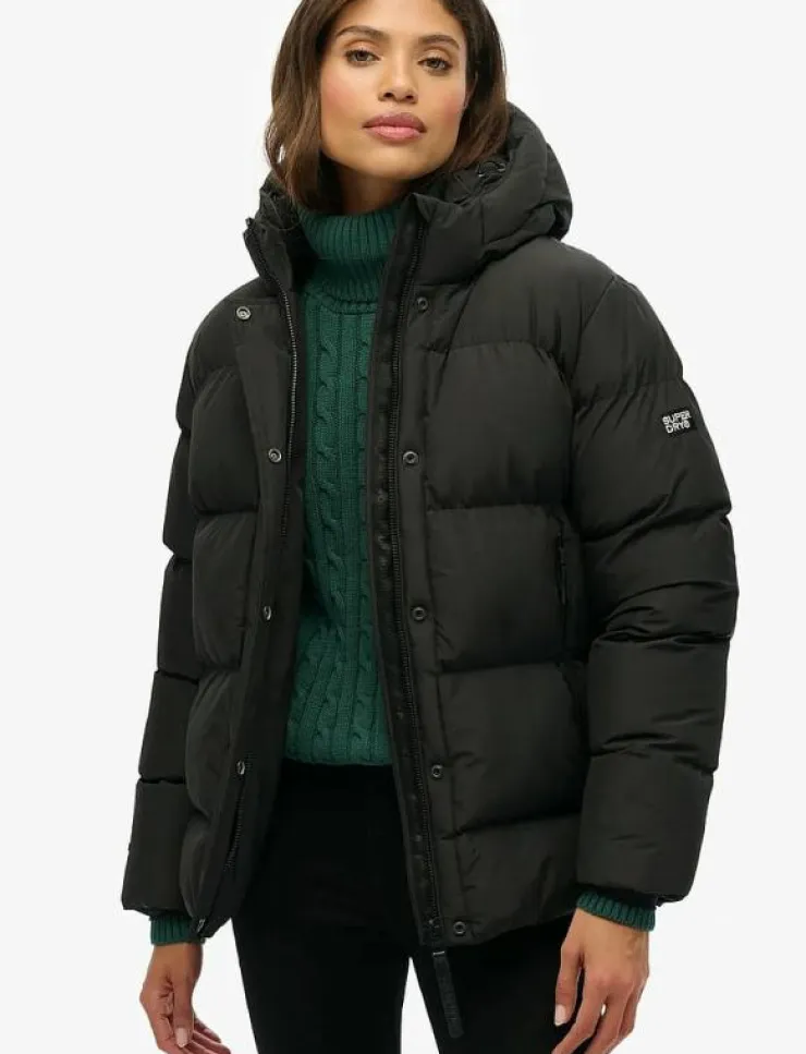 Superdry HOODED 5 BAFFLE SPORTS PUFFER - Dun- & vadderade jackor|Kvinnor Jackor & Kappor