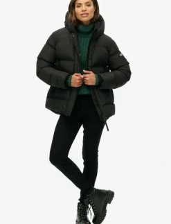 Superdry HOODED 5 BAFFLE SPORTS PUFFER - Dun- & vadderade jackor|Kvinnor Jackor & Kappor