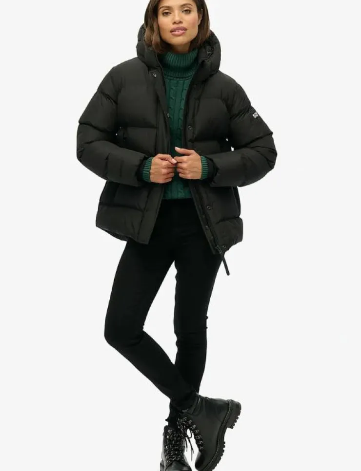 Superdry HOODED 5 BAFFLE SPORTS PUFFER - Dun- & vadderade jackor|Kvinnor Jackor & Kappor