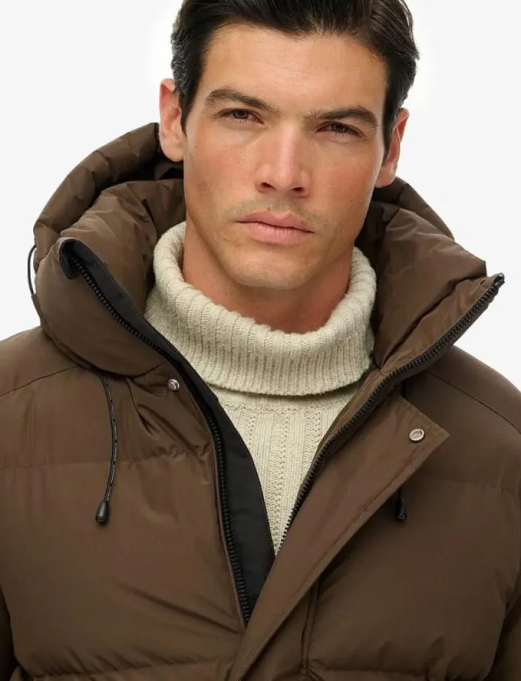 Superdry HOODED 5 BAFFLE SPORTS PUFFER - Fodrade jackor| Jackor & Rockar