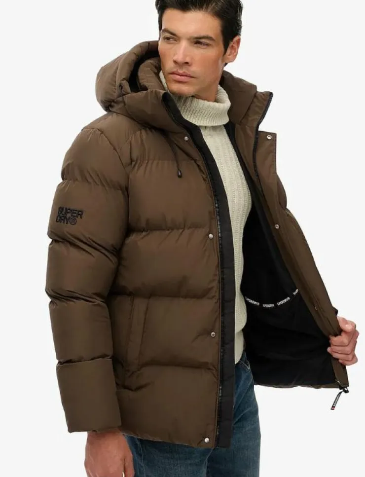 Superdry HOODED 5 BAFFLE SPORTS PUFFER - Fodrade jackor| Jackor & Rockar