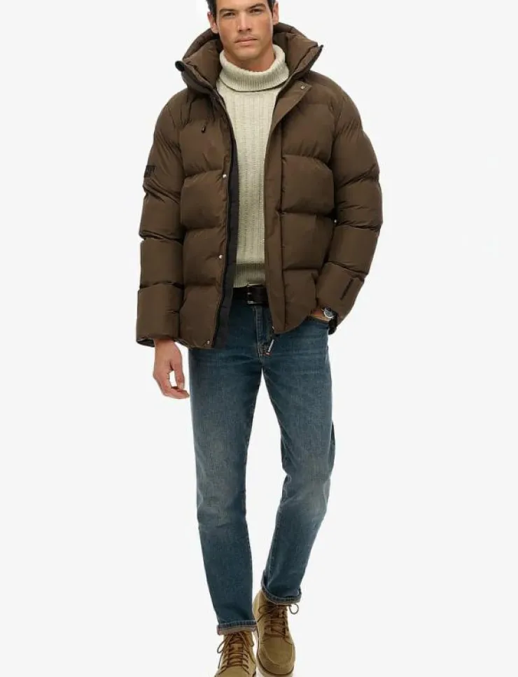 Superdry HOODED 5 BAFFLE SPORTS PUFFER - Fodrade jackor| Jackor & Rockar