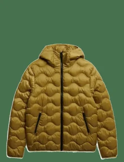Superdry Sport Jackor|HOODED QUILTED WAVE PADDED JKT - Dunjackor