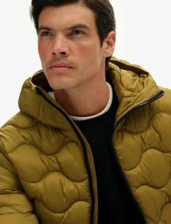 Superdry Sport Jackor|HOODED QUILTED WAVE PADDED JKT - Dunjackor