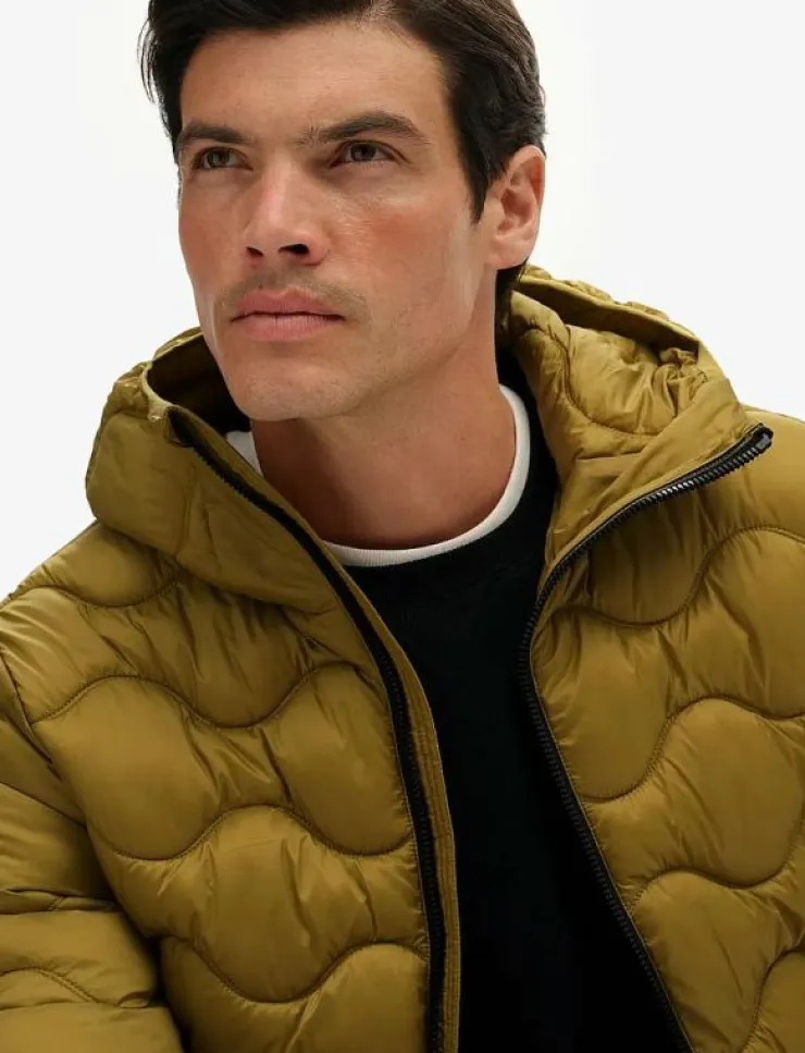 Superdry Sport Jackor|HOODED QUILTED WAVE PADDED JKT - Dunjackor