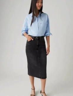 Kvinnor Levi's® Kjolar|HR BACK SLIT SKIRT WANDERING S - Jeanskjol