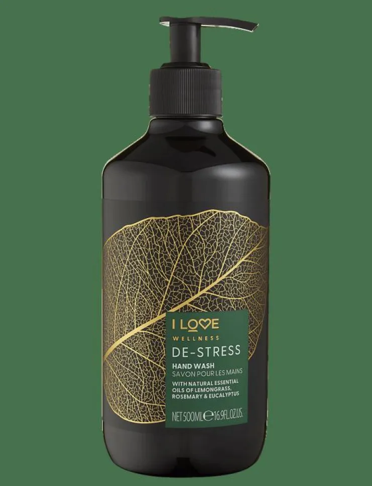 I LOVE Wellness Hand Wash Destress Ecualyptus & Cedarwood 500ml - Flytande tvål|Kvinnor Tvålar & Handkräm|Badrumstillbehör