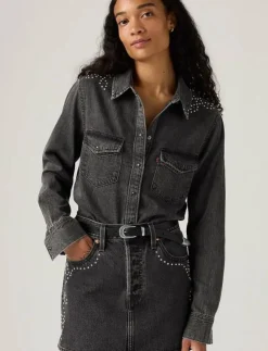 Levi's® ICONIC WESTERN BEJEWLED WESTER - Jeansskjortor|Kvinnor Plus Size & Curvy|Denimkläder